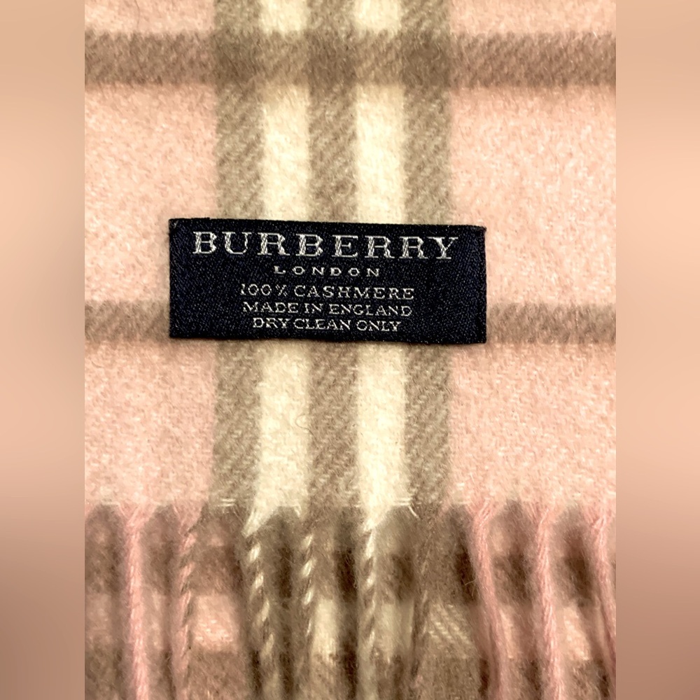Burberry 100% Cashmere Check Scarf
